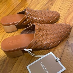 Leather mules (brand new)